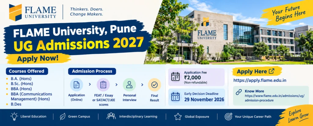 FLAME University, Pune | UG Admissions 2027